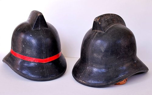 Fire Helmets used by the Ahipara Women’s Fire Brigade.
