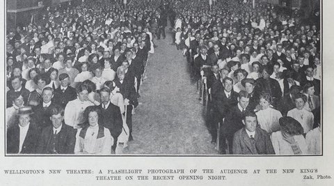 The audience at the opening night of the King’s Theatre in Wellington.