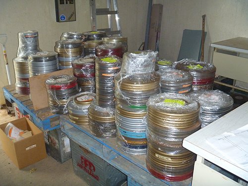 Preparing nitrate films for transport to the new vault-photo by Reiner Schoenbrunn.