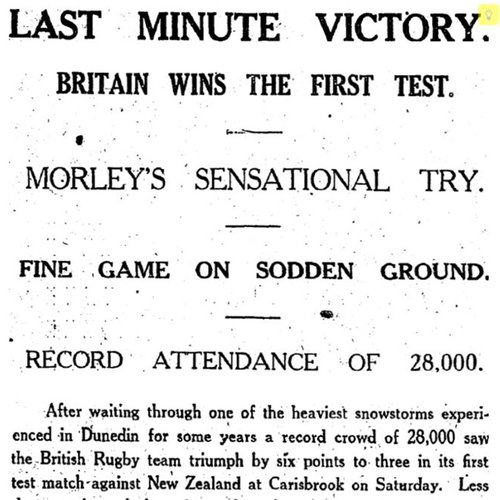 Newspaper clipping headed 'Last Minute Victory'