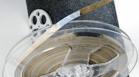 A paper-based reel-to-reel audio tape.