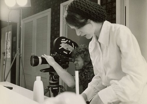 Camerman and actor shooting a commercial for Sunlight Dishwashing Liquid.