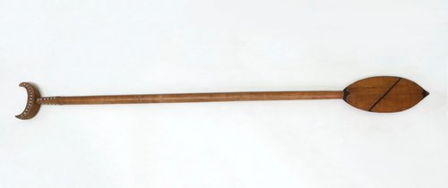 A wooden paddle from the Solomon Islands.