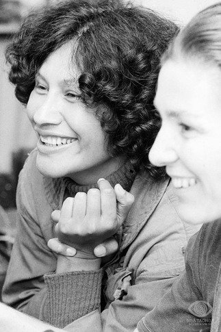 Photo of Merita Miita and Annie Collins editing Patu