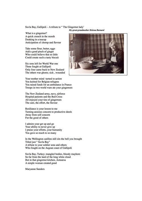 Scan of a poem and photograph of a woman.
