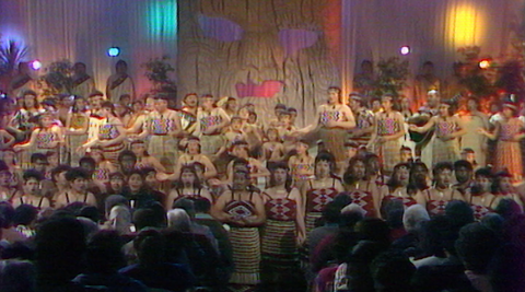 School children performing live on stage