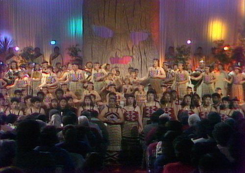 School children performing live on stage