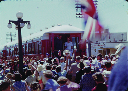 Image: crowds waiting for a train